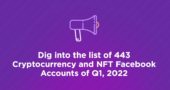 443 Facebook accounts related to Cryptocurrencies and NFTs
