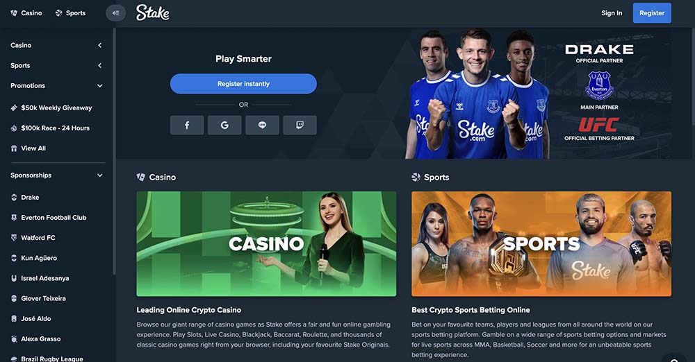 Stake.com as one of the largest crypto casinos