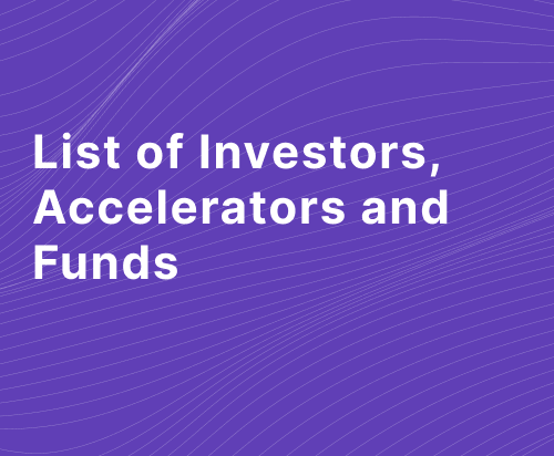 List of Investors, Accelerators and Funds Q4 2023