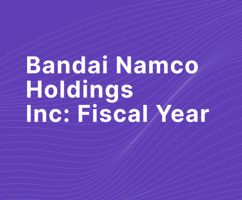 Bandai Namco Holdings Inc. Q1FY25 Report Overview