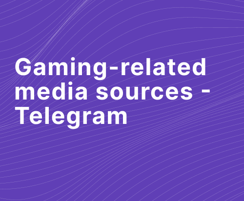 Gaming-related media sources - Telegram