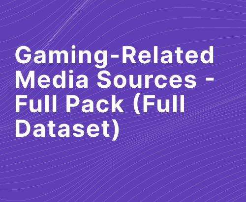 Gaming-Related Media Sources - Full Pack (Full Dataset)