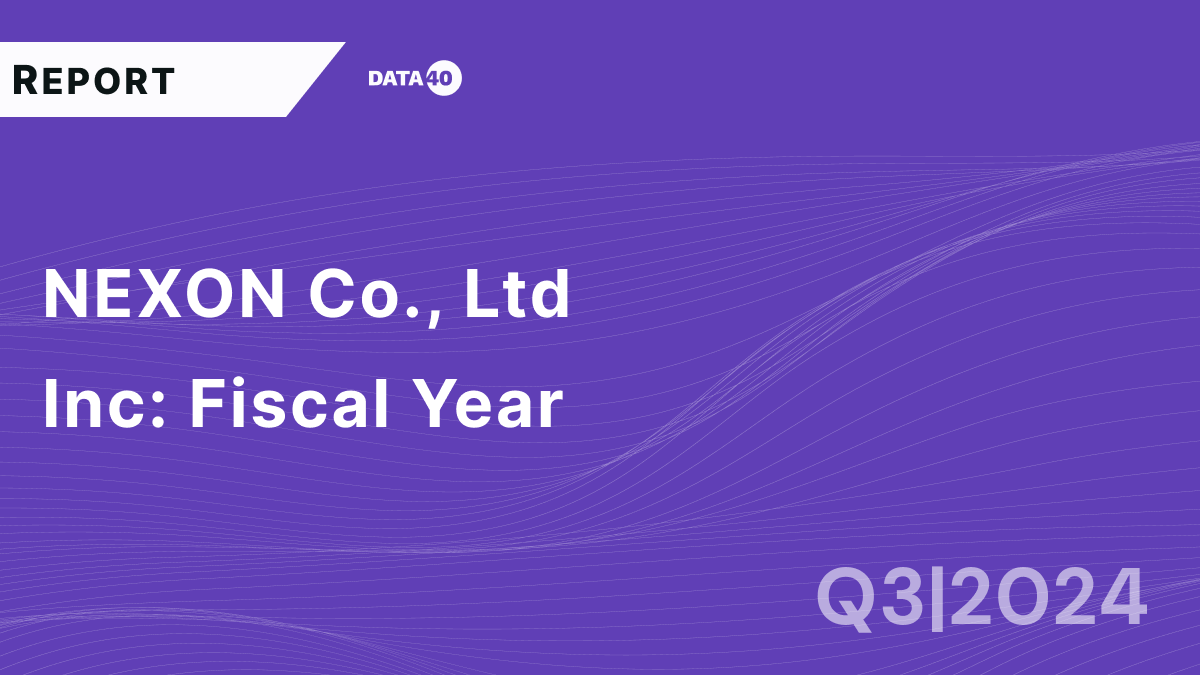 NEXON Co., Ltd Q3FY24 Report Overview